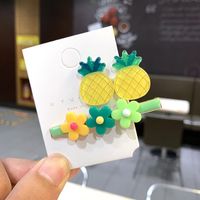 The New Fashion Fruit Side Clip Color Word Clip Girl Bangs Clip Small Flower Clip Headdress sku image 2