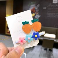 The New Fashion Fruit Side Clip Color Word Clip Girl Bangs Clip Small Flower Clip Headdress sku image 3