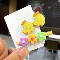The New Fashion Fruit Side Clip Color Word Clip Girl Bangs Clip Small Flower Clip Headdress sku image 5