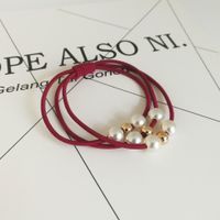 Simple Multi-layer Hair Ring Pearl Head Rope Headdress Hair Accessories Foundation Tie Hair Rubber Band Hair Rope sku image 7