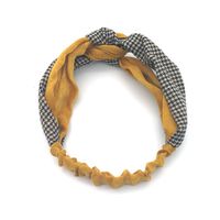 Simple Headdress Houndstooth Hair Band Check Headband Headband Knotted Headband Cross Headband sku image 1