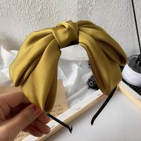 Spring New Double-layer Wild Satin Bow Hair Hoop Head Buckle Hair Accessories Headdress Women sku image 1