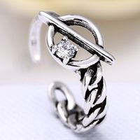 Metall Nachahmung Thai Silber Individuelle Offenen Ring sku image 1