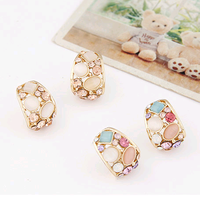 Korean Fashion Sweet Ol Shiny Opal Earrings Wholesales main image 2