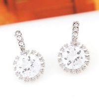 Boucles D&#39;oreilles De Mode Coréenne Douce Ol Gracieuse Zircon Lumineux Nhsc201759 main image 3