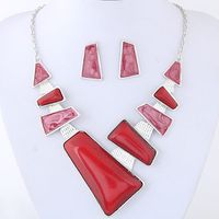 Fashion Jewelry Metal Simple Geometric Shape Necklace Earrings main image 2