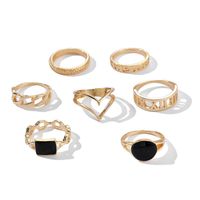 New Hollow Carved Ring Set Of 7 Retro Joint Ring Set main image 6