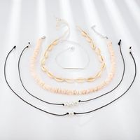 Collar De Conchas Collar De Perlas Set Collar De Fragmentos De Concha De Grava Mujeres sku image 5