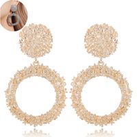Fashion Jewelry Metallic Simple Circle Exaggerated Earrings sku image 1