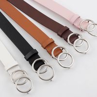 Double Loop Buckle Belt Women Fashion Wild Pants Belt Dress Belt Ladies Belt main image 3