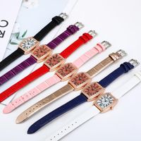 Nuevo Reloj Rectangular Para Mujer Reloj De Cuarzo Con Cinturón De Diamantes Romanos Con Diamantes Romanos main image 3