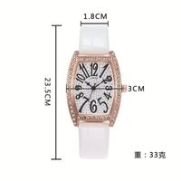 2020 Neue Internet-promi-tyrann Rechteckige Damen Uhr Mode Voll Diamant Roman Digital Gürtel Quarzuhr Hersteller main image 5