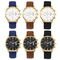 New Men&#39;s Business Watch Leather Casual Quartz Watch Wholesale main image 3