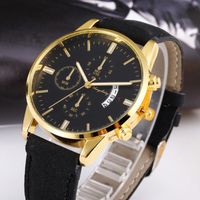 New Men&#39;s Business Watch Leather Casual Quartz Watch Wholesale main image 4