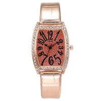 Nuevo Reloj Rectangular Para Mujer Reloj De Cuarzo Con Cinturón De Diamantes Romanos Con Diamantes Romanos sku image 2