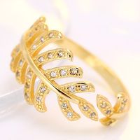 Fashion Jewelry Korean Fashion Ol Inlaid Zircon Open Ring sku image 1