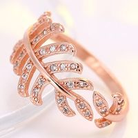Fashion Jewelry Korean Fashion Ol Inlaid Zircon Open Ring sku image 2