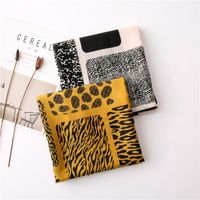 Irregular Pattern Scarf For Women Spring And Autumn Korean Zebra Pattern Stitching Long Scarf Shawl Dual-use main image 1