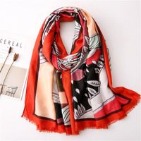 Scarf For Women New Korean Wild Jungle Hit Color Travel Vacation Shawl Long Scarf main image 2