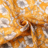 New Spring And Summer Silk Scarf Cotton Linen Gardenia Print Scarf Women Beach Towel Wild Sun Shawl Dual-use main image 6
