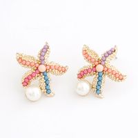Fashion Jewelry Korean Fashion Starfish Stud Earrings main image 3