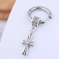 Men&#39;s Simple Hip-hop Titanium Steel Cross Earrings Wholesales Yiwu main image 1