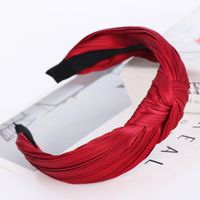 Knotted Wrinkled Headband Pure Color Wrinkled Headband Suppliers China main image 3