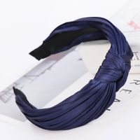 Knotted Wrinkled Headband Pure Color Wrinkled Headband Suppliers China main image 4