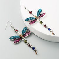 Jewellery For Women Dragonfly Long Cheap Earrings With Diamond Alloy Earrings Wholesales Yiwu main image 4