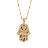 Fashion Cheap Jewelrynew Accessoriesfatima Hand Necklace Eye Micro Inlaid Zircon Necklace main image 4