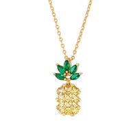 Fruit Pineapple Short Paragraph Chain Korean Sweet Simple Crystal Pendant Diamond Necklace main image 4