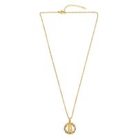 Fashion Virgin Mary Necklace 18k Gold Plated Cross Necklace Female Zircon Necklace main image 5