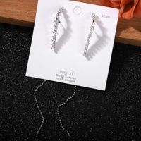 925 Silver Needle Fashion Simple Alloy Pearl Earrings Ball Tassel Earrings Women main image 4