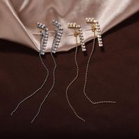 925 Silver Needle Fashion Simple Alloy Pearl Earrings Ball Tassel Earrings Women main image 5
