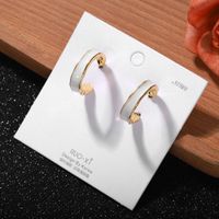 Fashion Earrings For Women 925 Silver Needle Simple Geometric Graphics Fashion Paint Earrings main image 4