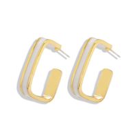 Fashion Earrings For Women 925 Silver Needle Simple Geometric Graphics Fashion Paint Earrings main image 6