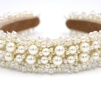 Nouveau Exquis De Luxe Européen Et Américain Style Baroque Élégant Cheveux Accessoires Bandeau Main Couture Perle Rue Tir Bandeau Cj main image 3