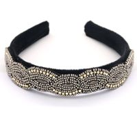 Fashion Hand-beaded Alloy Rhinestone Headband Geometric Headband Suppliers China main image 3