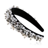 Diadema Para El Cabello Con Perlas Pinza Para El Cabello Diadema Simple Coreana Accesorios Para El Cabello De Borde Ancho Adulto Proveedores De China main image 2