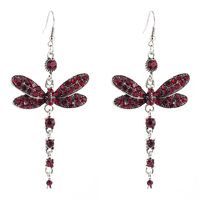 Jewellery For Women Dragonfly Long Cheap Earrings With Diamond Alloy Earrings Wholesales Yiwu sku image 1