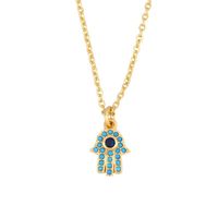 Simple Style Palm 18k Gold Plated Necklace In Bulk sku image 1