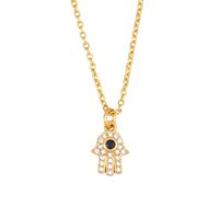 Simple Style Palm 18k Gold Plated Necklace In Bulk sku image 3