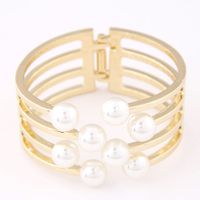 Bracelet Exagéré De Perles Métalliques Simples Et Élégantes En Gros Yiwu Nhsc202752 main image 1