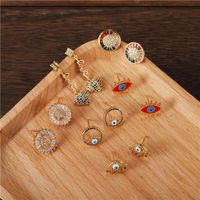 New Earrings Color Eye Combination Earrings For Women Wholesales Yiwu Suppliers China main image 4