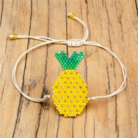 Européen Et Américain Dames Bracelet Fruits Ornement Miyuki Perle Tissé À La Main Ananas Ananas Amitié Corde main image 2