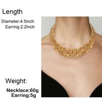 Collar Fashion Exaggerated Metal Fake Collar Necklace Earring Set Wholesales Yiwu Suppliers China main image 6