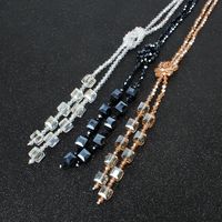New Handmade Crystal Beaded Necklace Women's Long Sweater Chain Wholesales Yiwu Supplliers China main image 3