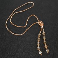 New Handmade Crystal Beaded Necklace Women's Long Sweater Chain Wholesales Yiwu Supplliers China main image 4