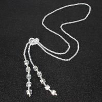 New Handmade Crystal Beaded Necklace Women's Long Sweater Chain Wholesales Yiwu Supplliers China main image 5