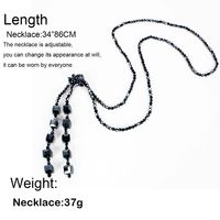 New Handmade Crystal Beaded Necklace Women's Long Sweater Chain Wholesales Yiwu Supplliers China main image 6